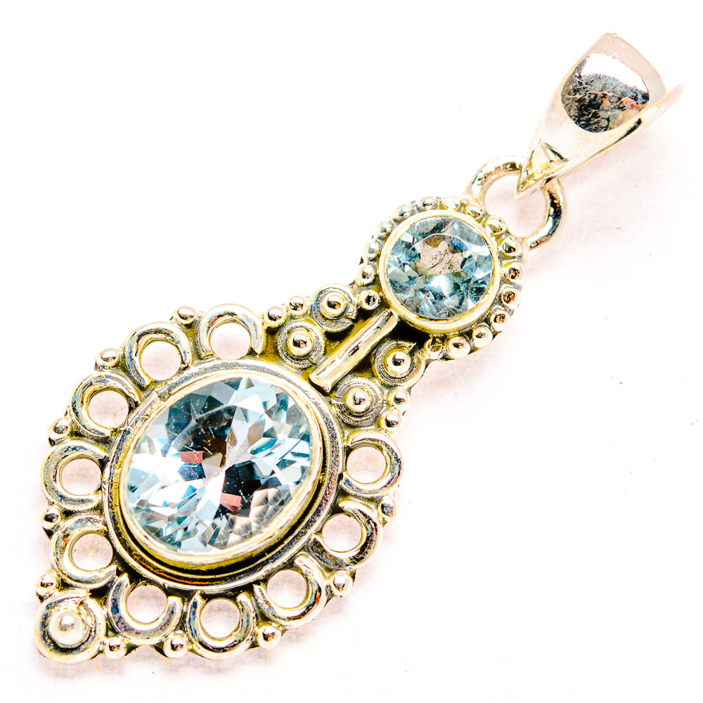 Blue Topaz Pendants handcrafted by Ana Silver Co - PD32291 - Photo 2
