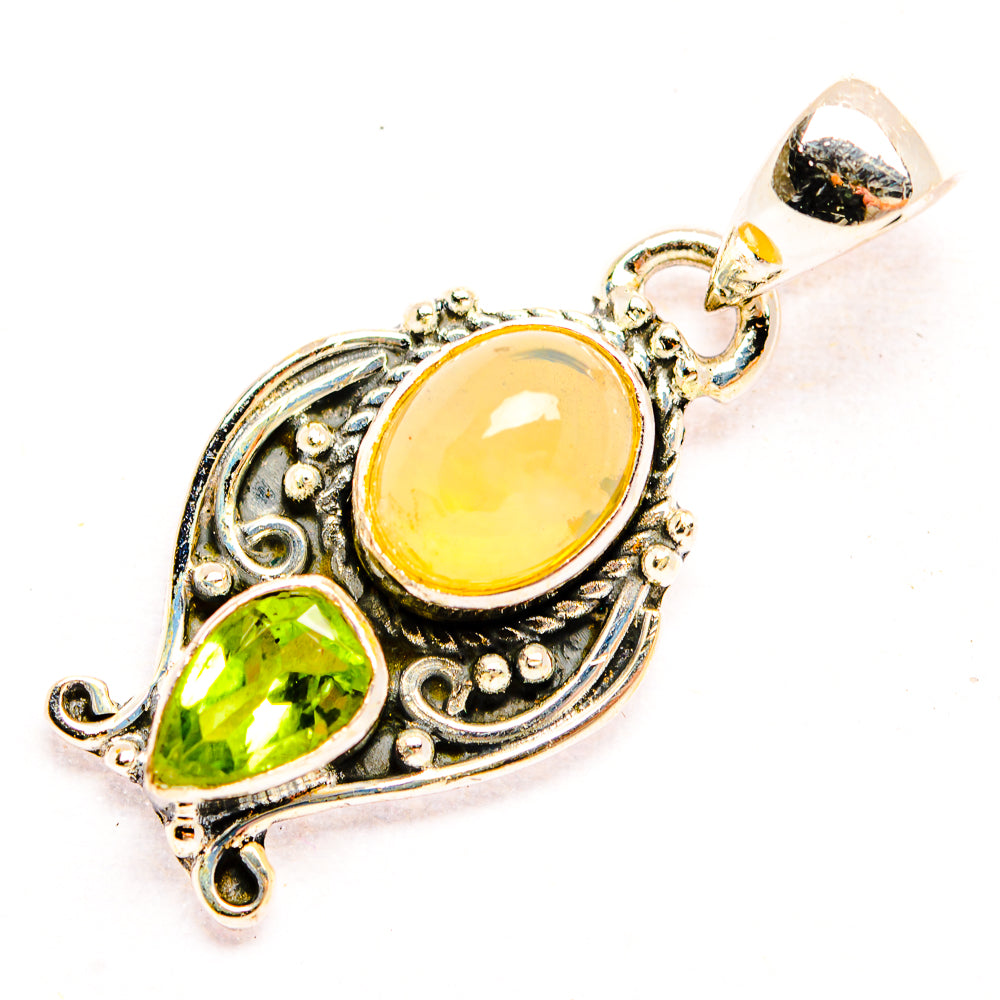 Ethiopian Opal Pendants handcrafted by Ana Silver Co - PD32293 - Photo 2