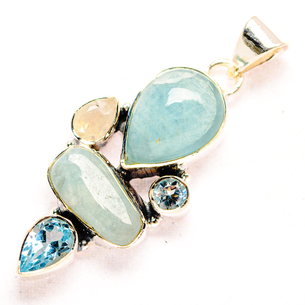 Aquamarine Pendants handcrafted by Ana Silver Co - PD32298 - Photo 2