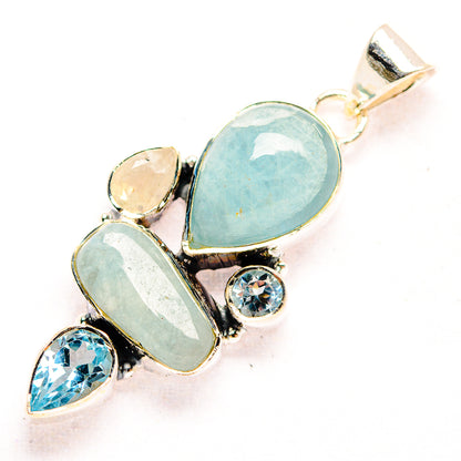 Aquamarine Pendants handcrafted by Ana Silver Co - PD32298 - Photo 2