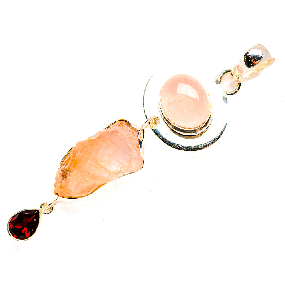 Rose Quartz Pendants handcrafted by Ana Silver Co - PD32313 - Photo 2