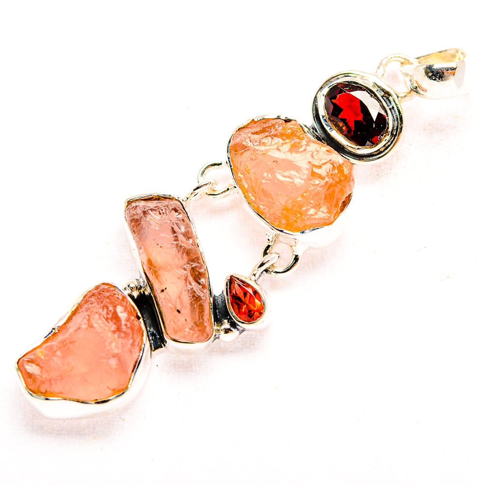 Rose Quartz Pendants handcrafted by Ana Silver Co - PD32314 - Photo 2