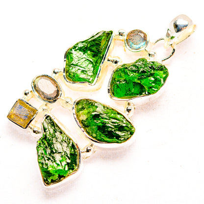 Chrome Diopside Pendants handcrafted by Ana Silver Co - PD32328 - Photo 2