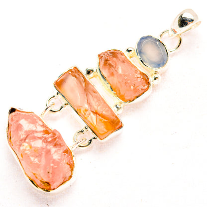 Rose Quartz Pendants handcrafted by Ana Silver Co - PD32329 - Photo 2