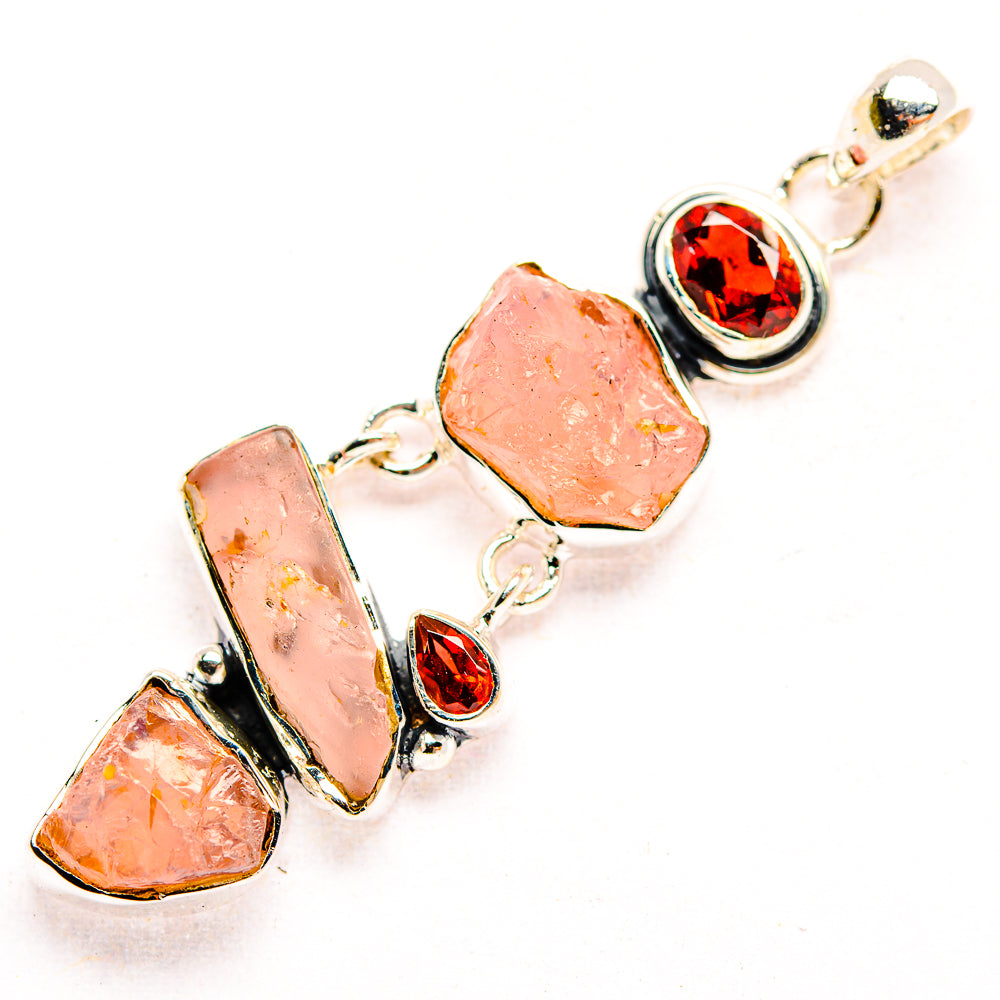 Rose Quartz Pendants handcrafted by Ana Silver Co - PD32333 - Photo 2