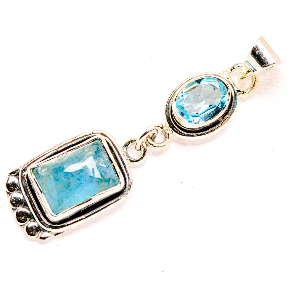 Aquamarine Pendants handcrafted by Ana Silver Co - PD32337 - Photo 2