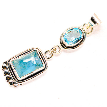 Aquamarine Pendants handcrafted by Ana Silver Co - PD32337 - Photo 2