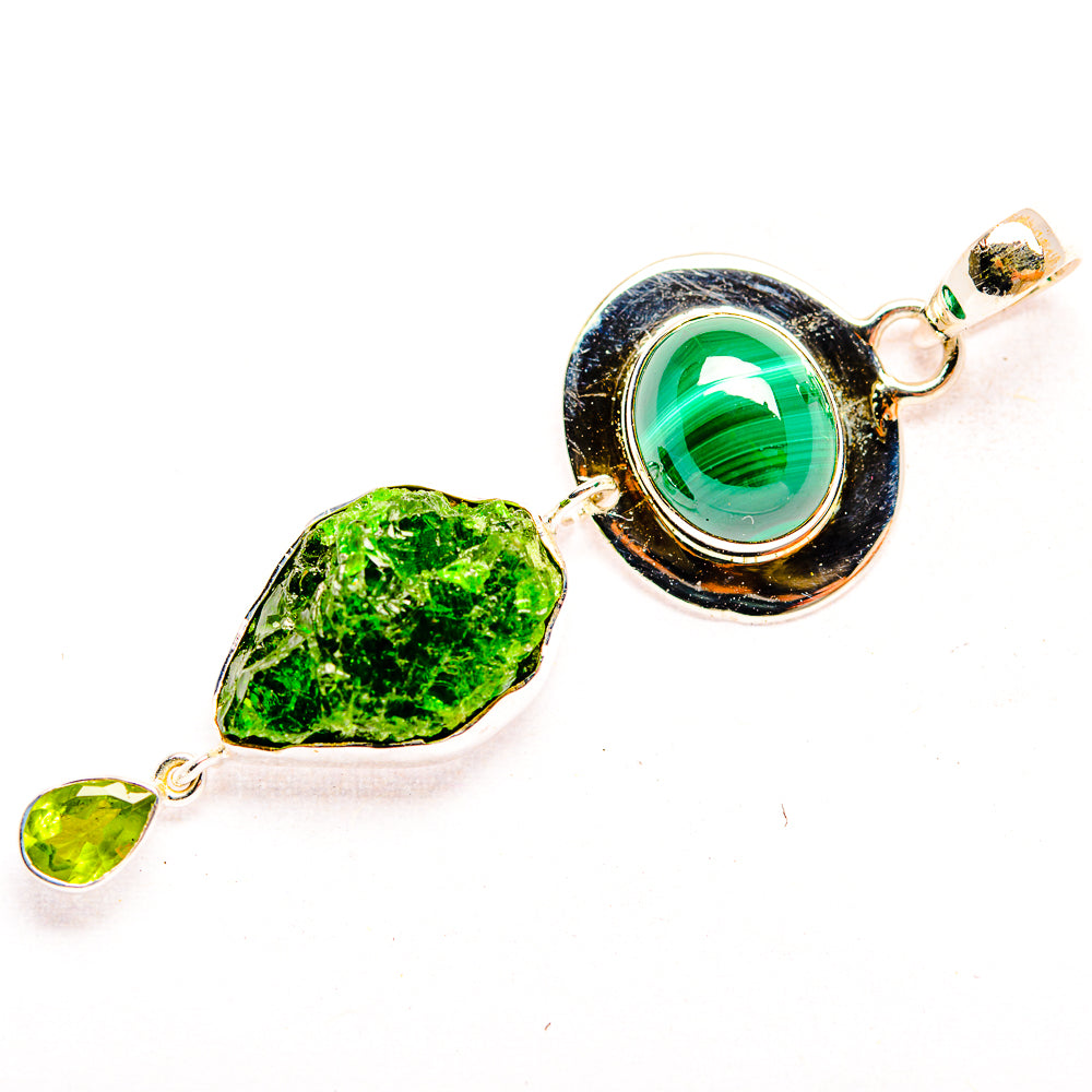 Chrome Diopside Pendants handcrafted by Ana Silver Co - PD32345 - Photo 2