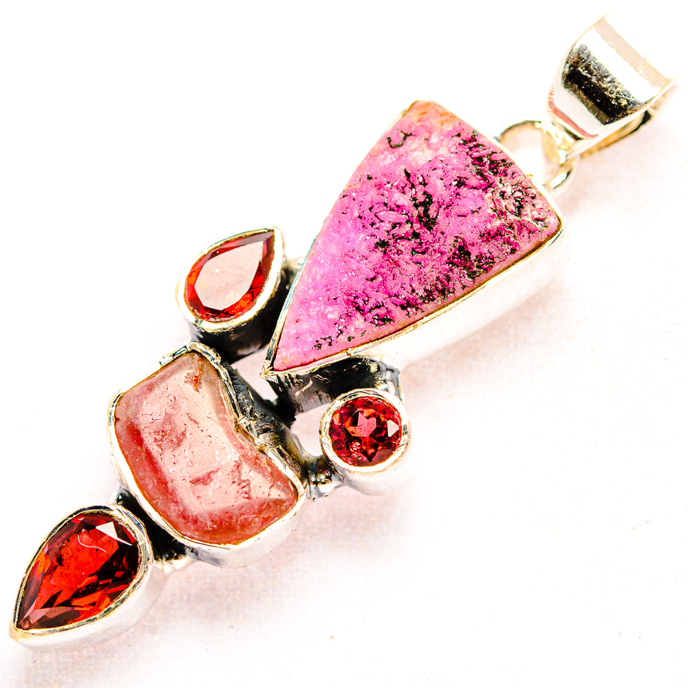 Cobalto Calcite Druzy Pendants handcrafted by Ana Silver Co - PD32359 - Photo 2