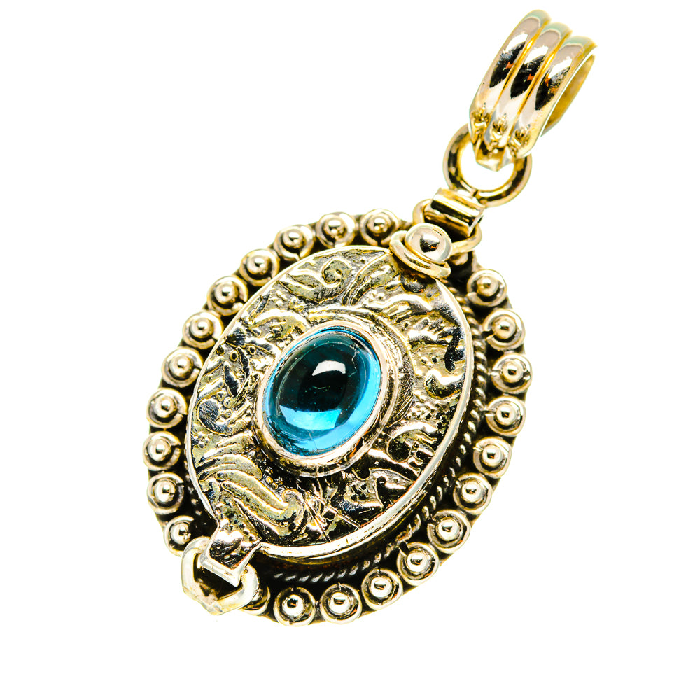 Blue Fluorite Pendants handcrafted by Ana Silver Co - PD3236