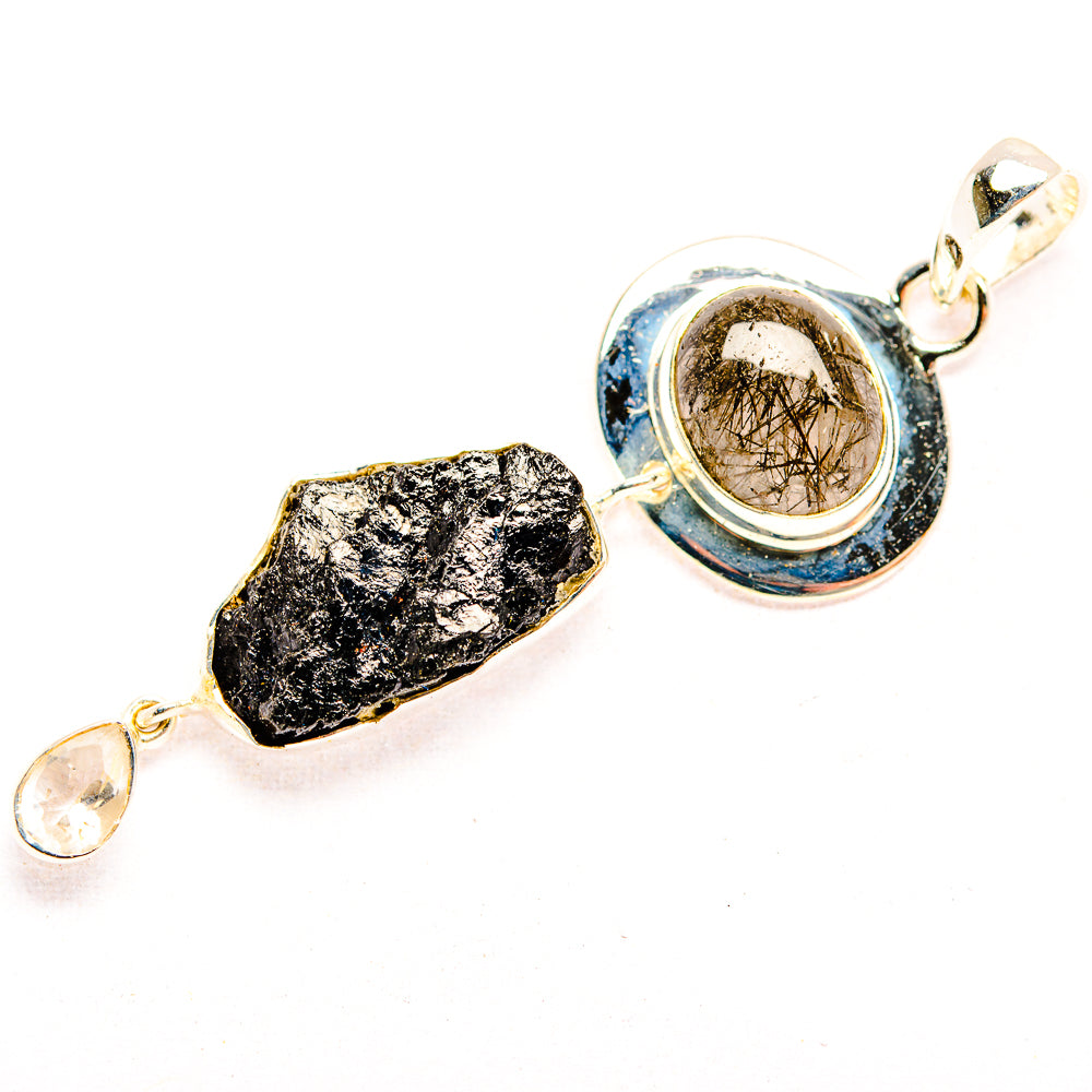 Black Tourmaline Pendants handcrafted by Ana Silver Co - PD32365 - Photo 2