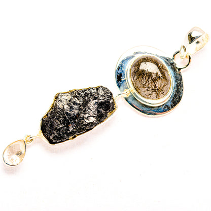 Black Tourmaline Pendants handcrafted by Ana Silver Co - PD32365 - Photo 2
