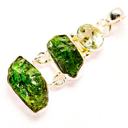 Chrome Diopside Pendants handcrafted by Ana Silver Co - PD32368 - Photo 2