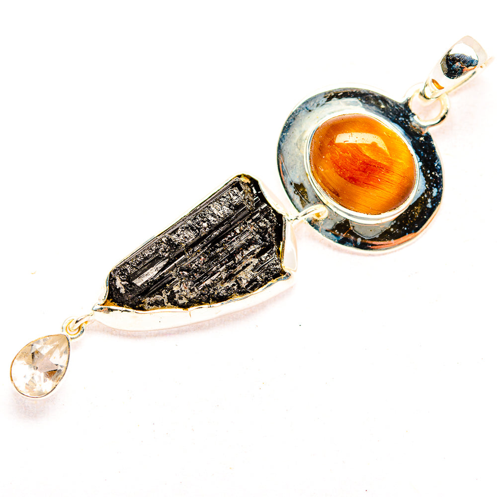 Black Tourmaline Pendants handcrafted by Ana Silver Co - PD32385 - Photo 2
