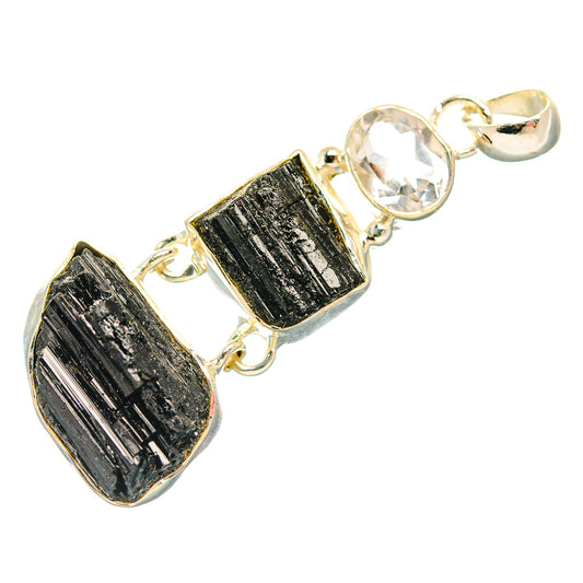Black Tourmaline Pendants handcrafted by Ana Silver Co - PD32409 - Photo 2