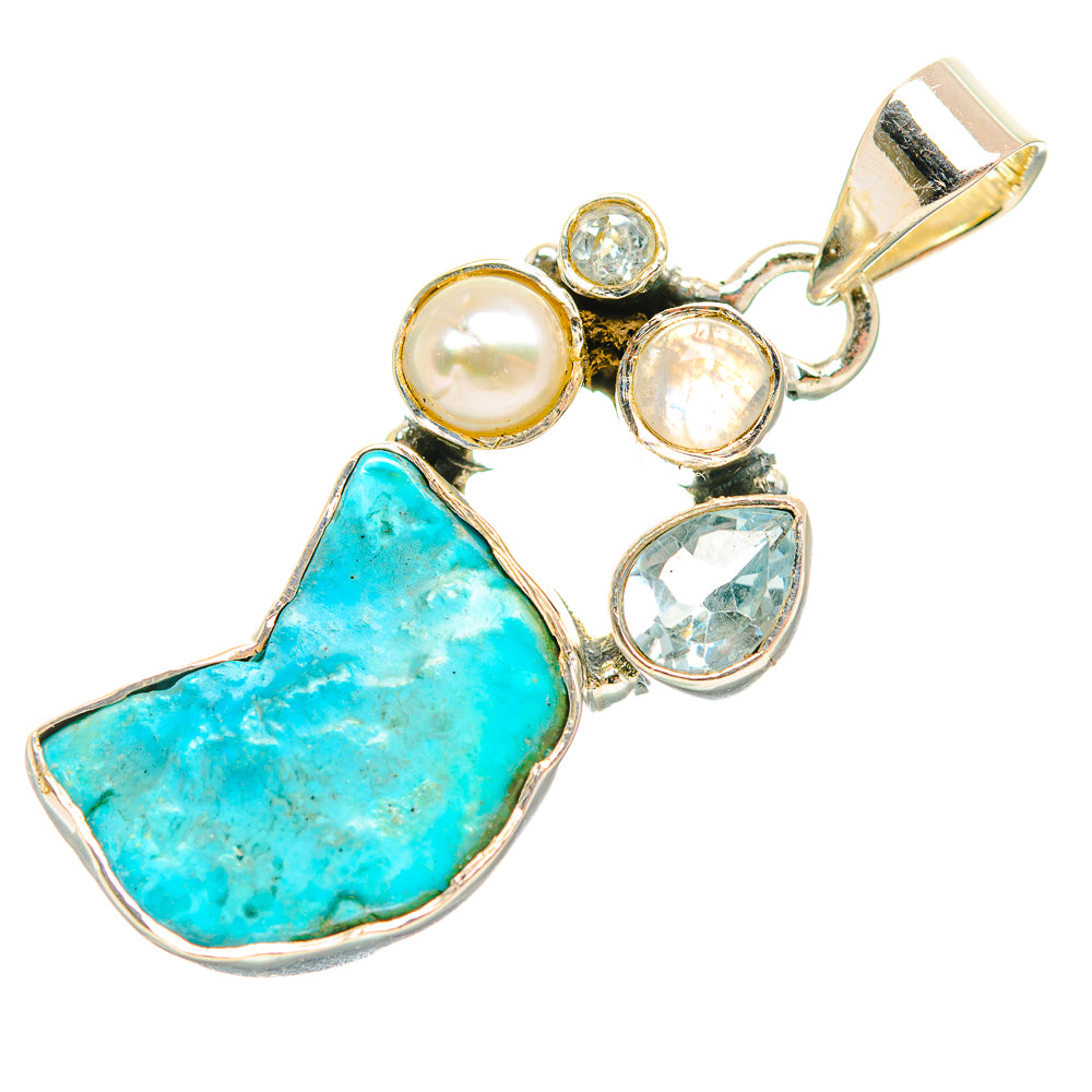 Chrysocolla Pendants handcrafted by Ana Silver Co - PD32413 - Photo 2