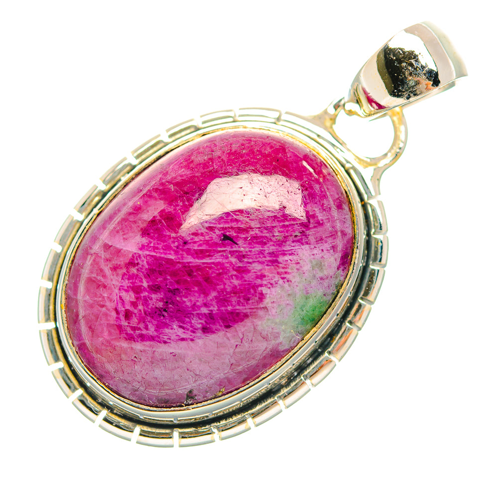 Ruby Zoisite Pendants handcrafted by Ana Silver Co - PD32423 - Photo 2