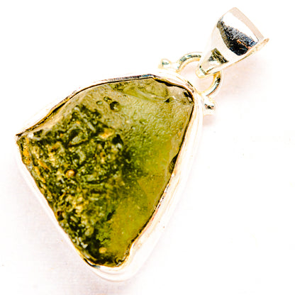 Czech Moldavite Pendants handcrafted by Ana Silver Co - PD32429