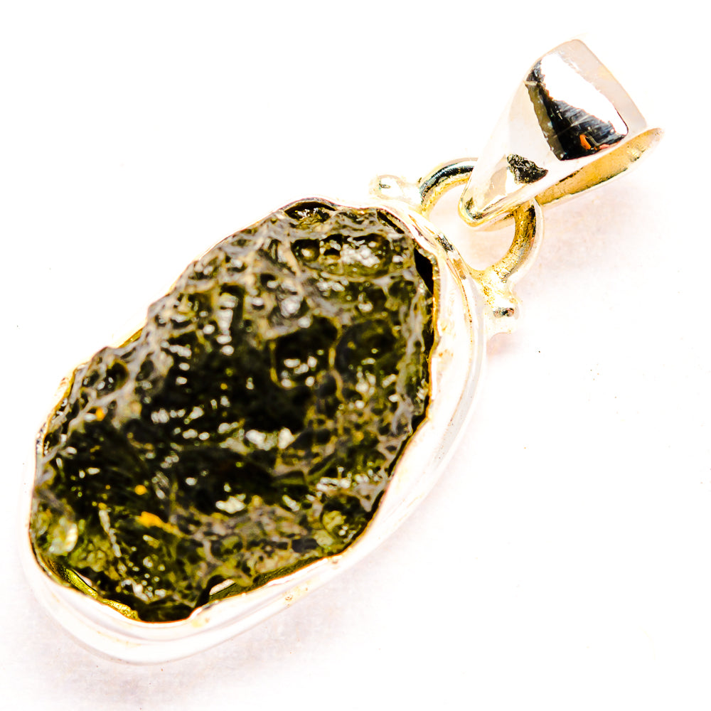 Czech Moldavite Pendants handcrafted by Ana Silver Co - PD32431