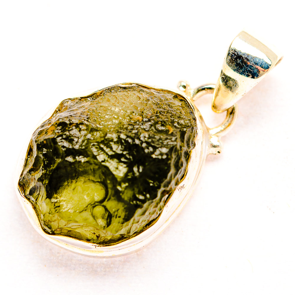 Czech Moldavite Pendants handcrafted by Ana Silver Co - PD32433