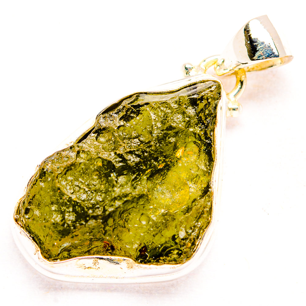 Czech Moldavite Pendants handcrafted by Ana Silver Co - PD32436