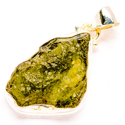 Czech Moldavite Pendants handcrafted by Ana Silver Co - PD32436