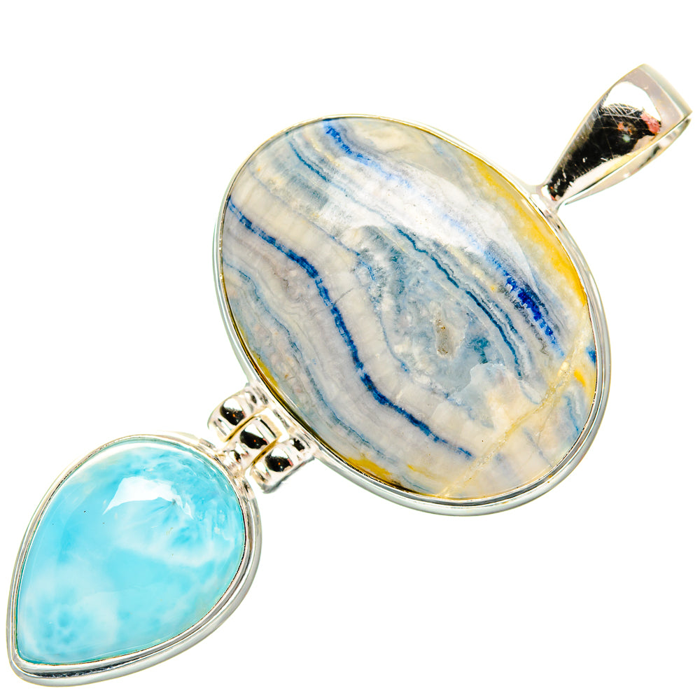 Blue Scheelite Pendants handcrafted by Ana Silver Co - PD32454 - Photo 2