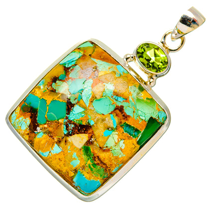 Blue Copper Composite Turquoise Pendants handcrafted by Ana Silver Co - PD32467 - Photo 2