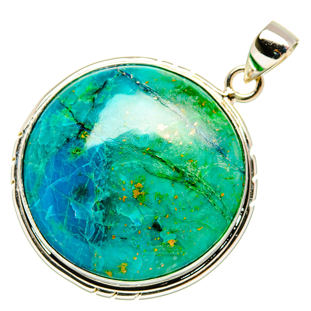 Chrysocolla Pendants handcrafted by Ana Silver Co - PD32490 - Photo 2