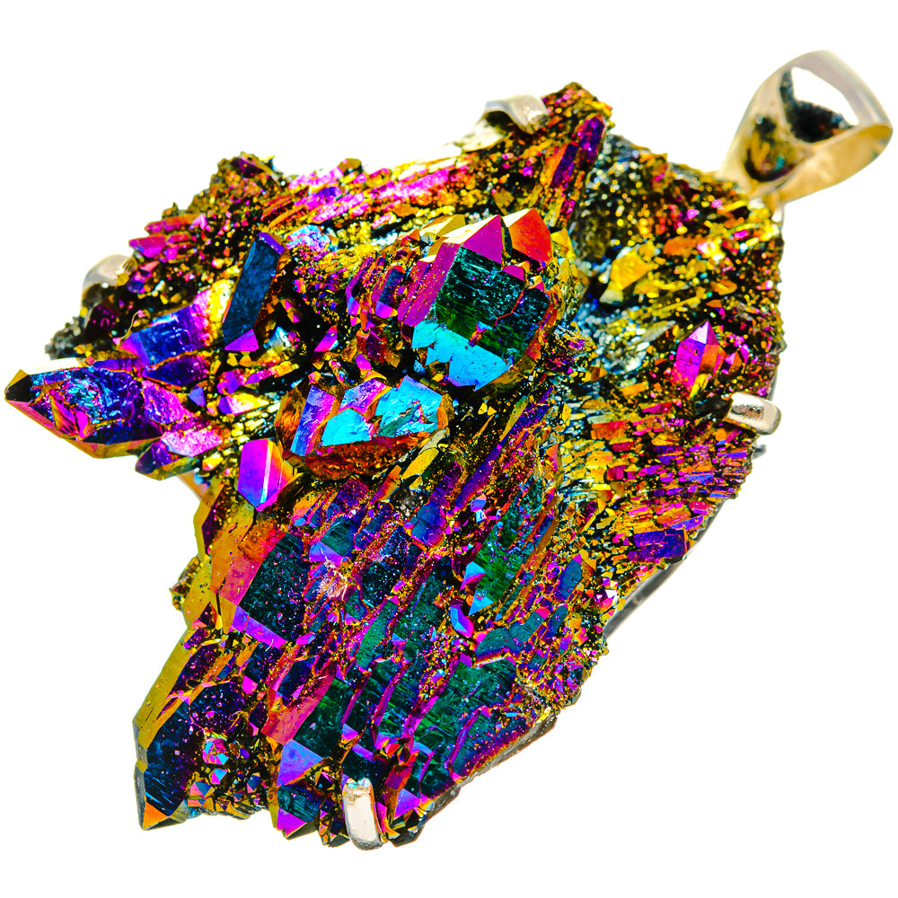 Titanium Sunshine Druzy Pendants handcrafted by Ana Silver Co - PD32515 - Photo 2