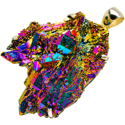 Titanium Sunshine Druzy Pendants handcrafted by Ana Silver Co - PD32515 - Photo 2