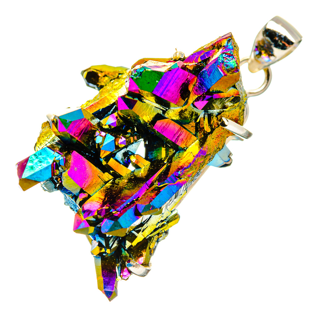 Titanium Sunshine Druzy Pendants handcrafted by Ana Silver Co - PD32517 - Photo 2