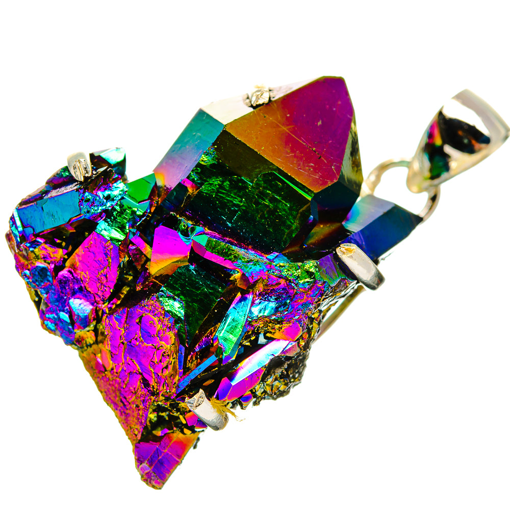 Titanium Sunshine Druzy Pendants handcrafted by Ana Silver Co - PD32518 - Photo 2