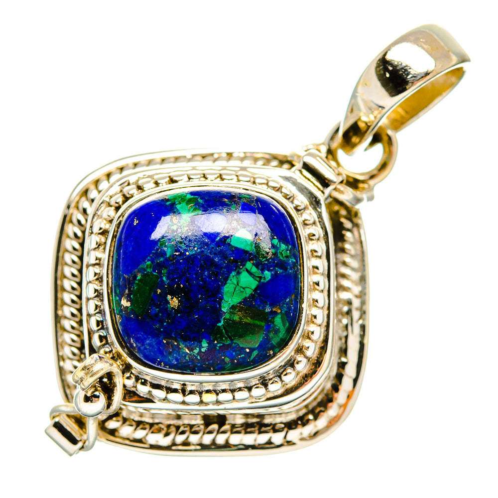 Sterling silver lapis lazuli pendant with oval blue stone and decorative frame bail
