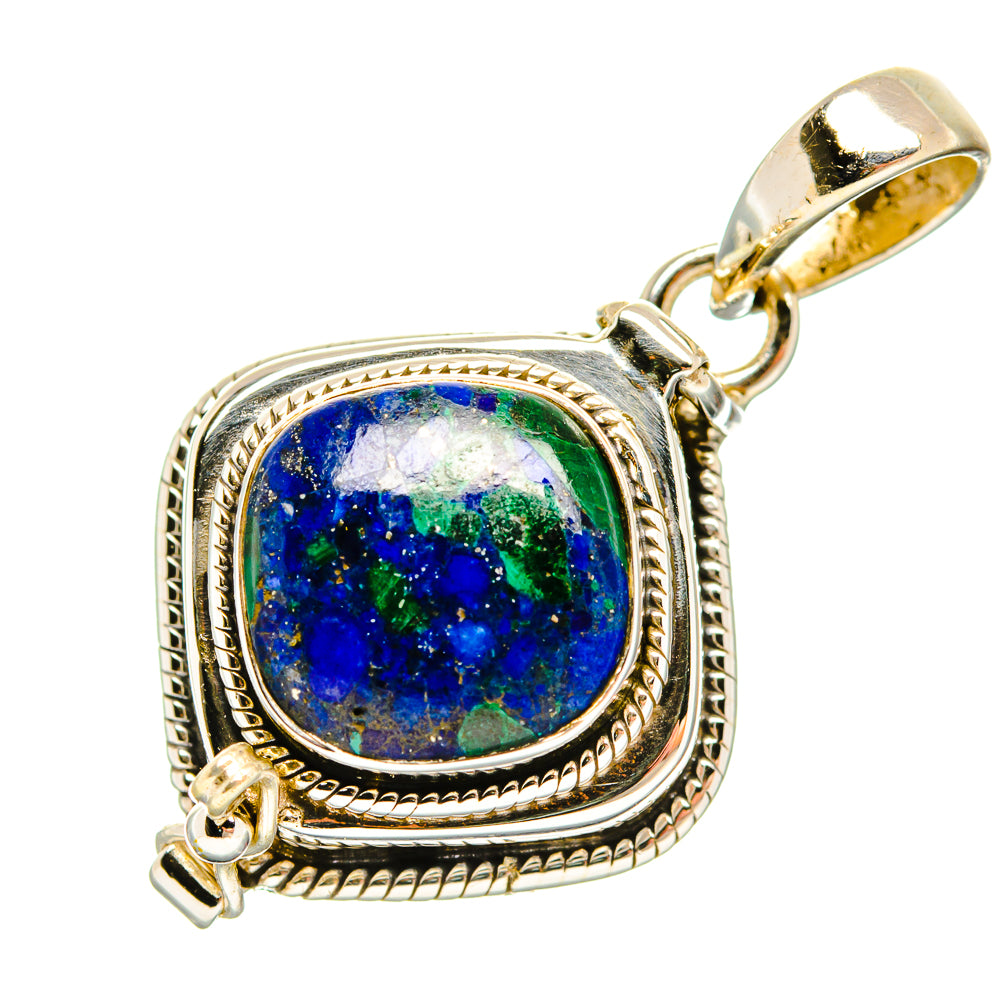 Sterling silver lapis lazuli pendant with oval blue stone and looped bail