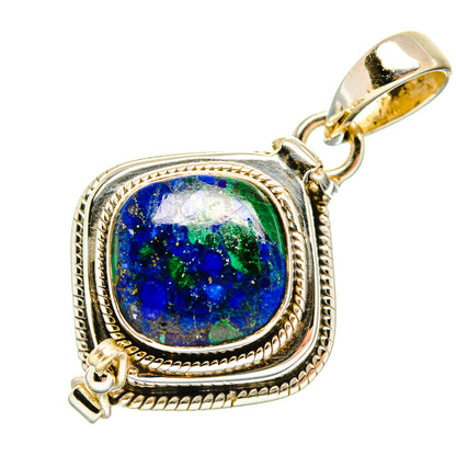 Sterling silver lapis lazuli pendant with oval blue stone and looped bail