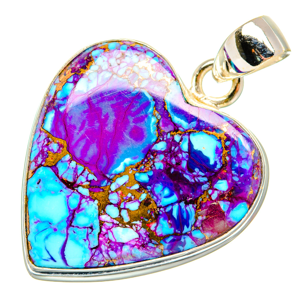Purple Copper Composite Turquoise Pendants handcrafted by Ana Silver Co - PD32551 - Photo 2