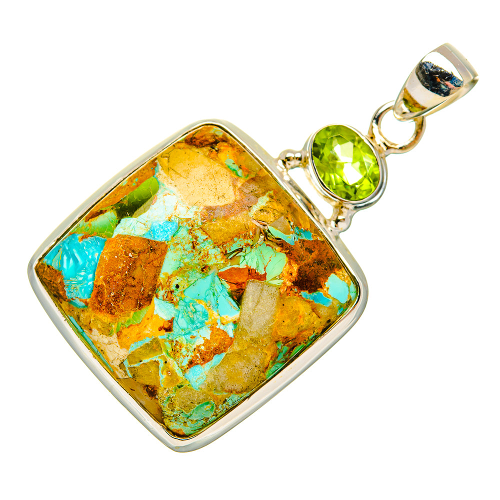 Blue Copper Composite Turquoise Pendants handcrafted by Ana Silver Co - PD32558 - Photo 2