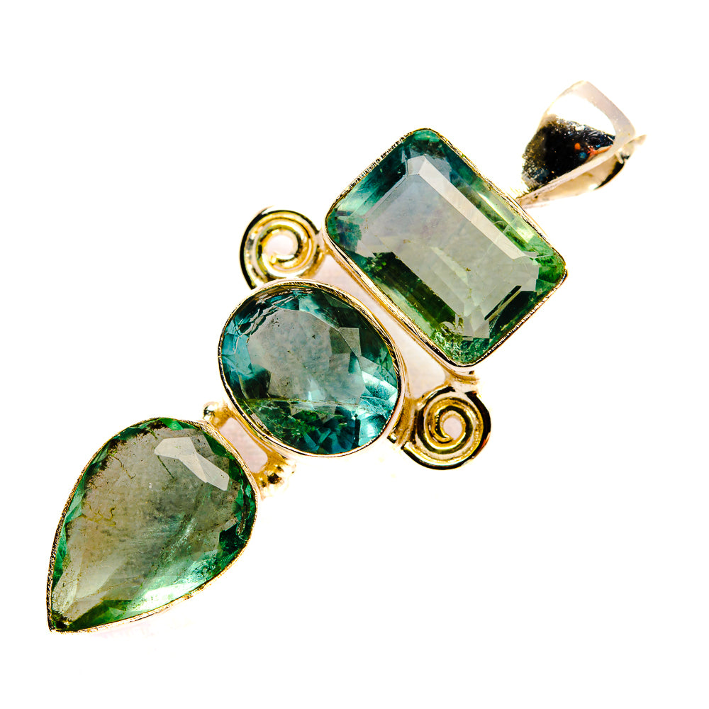 Green Fluorite Pendants handcrafted by Ana Silver Co - PD32578 - Photo 2