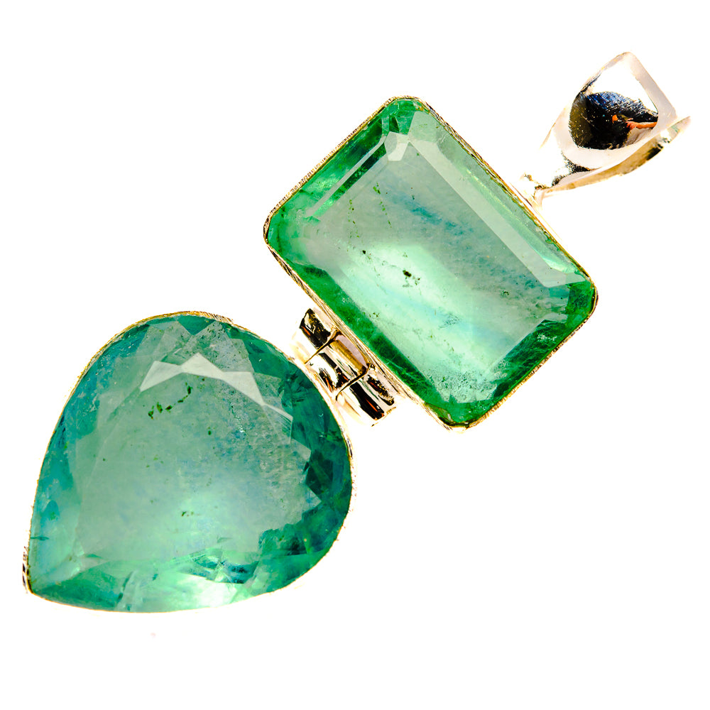 Green Fluorite Pendants handcrafted by Ana Silver Co - PD32579 - Photo 2