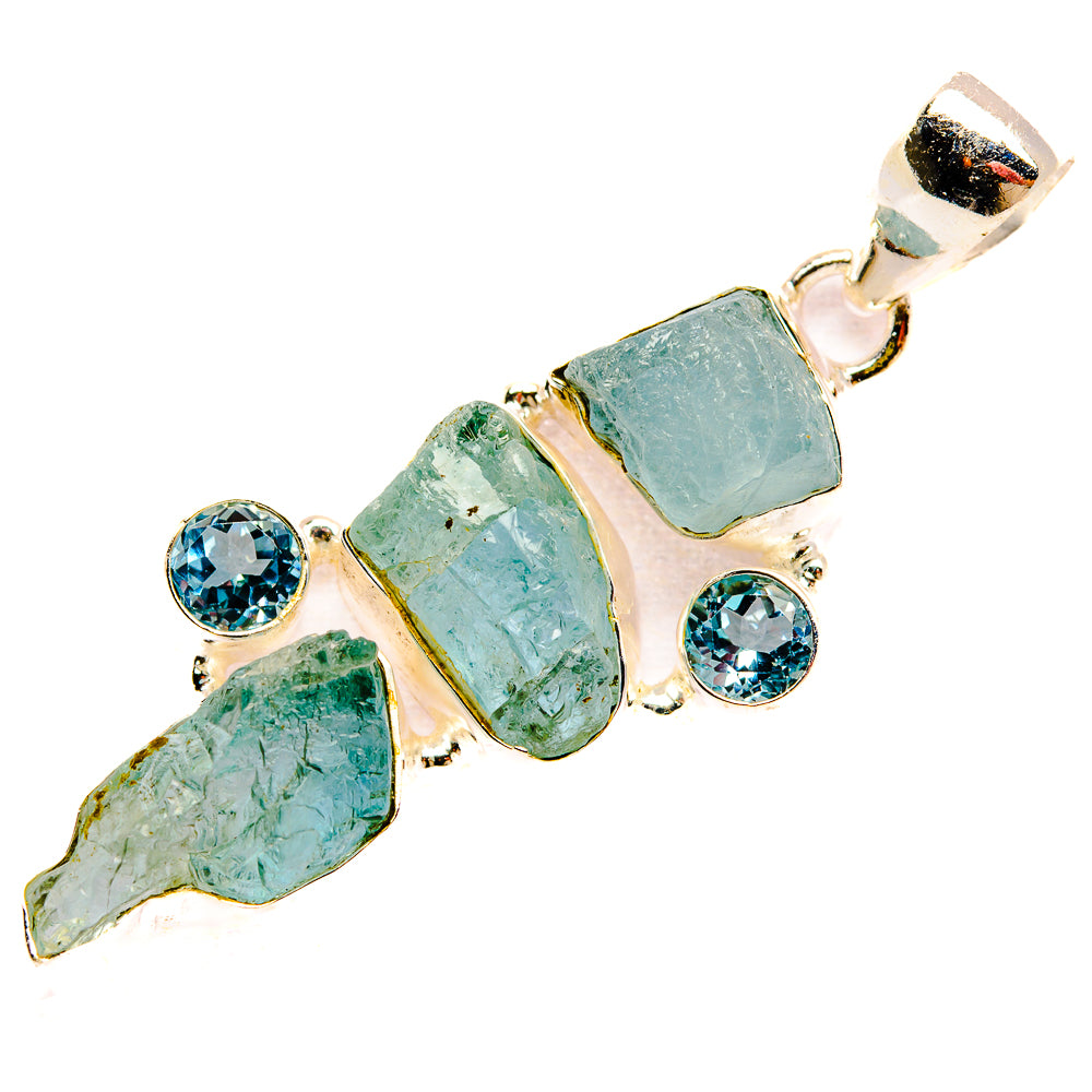 Aquamarine Pendants handcrafted by Ana Silver Co - PD32581 - Photo 2