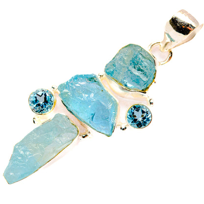 Aquamarine Pendants handcrafted by Ana Silver Co - PD32585 - Photo 2