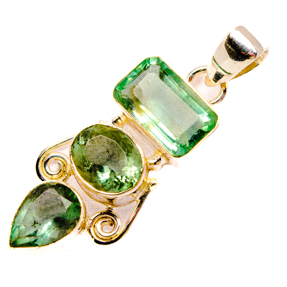 Green Fluorite Pendants handcrafted by Ana Silver Co - PD32591 - Photo 2
