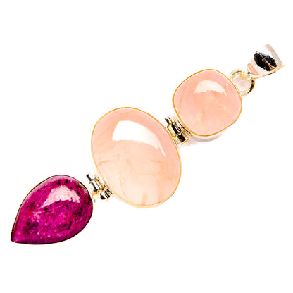 Rose Quartz Pendants handcrafted by Ana Silver Co - PD32598 - Photo 2
