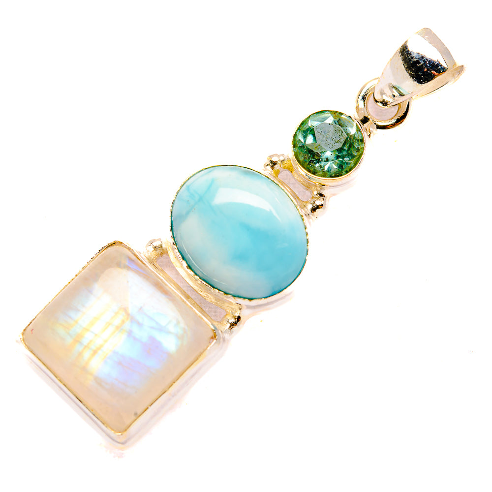 Rainbow Moonstone Pendants handcrafted by Ana Silver Co - PD32615 - Photo 2