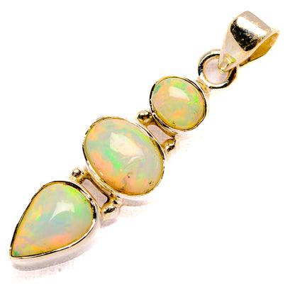 Ethiopian Opal Pendants handcrafted by Ana Silver Co - PD32618 - Photo 2