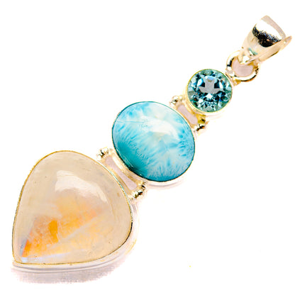 Rainbow Moonstone Pendants handcrafted by Ana Silver Co - PD32634 - Photo 2