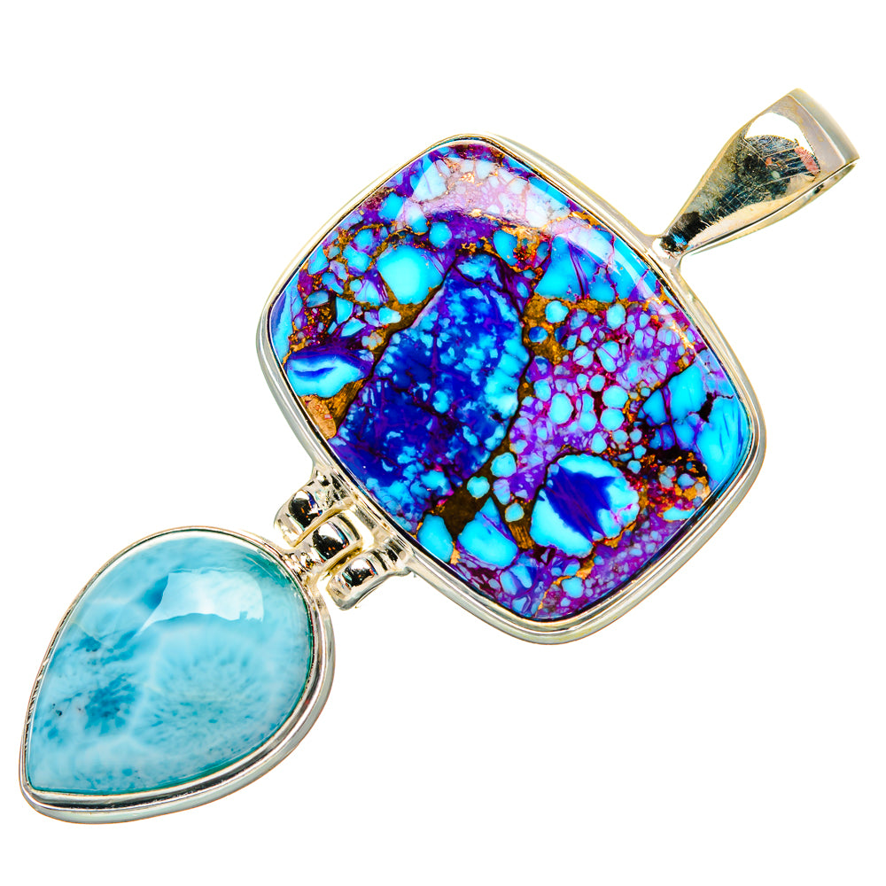 Purple Copper Composite Turquoise Pendants handcrafted by Ana Silver Co - PD32638 - Photo 2