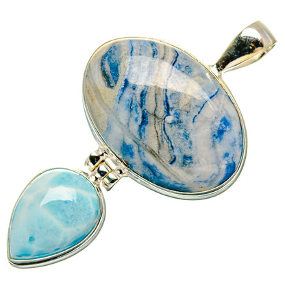 Blue Scheelite Pendants handcrafted by Ana Silver Co - PD32648 - Photo 2