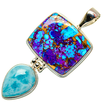 Purple Copper Composite Turquoise Pendants handcrafted by Ana Silver Co - PD32656 - Photo 2